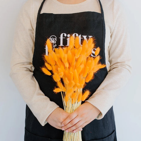 Rustic Orange Dried Bunny Tails Apron - Image