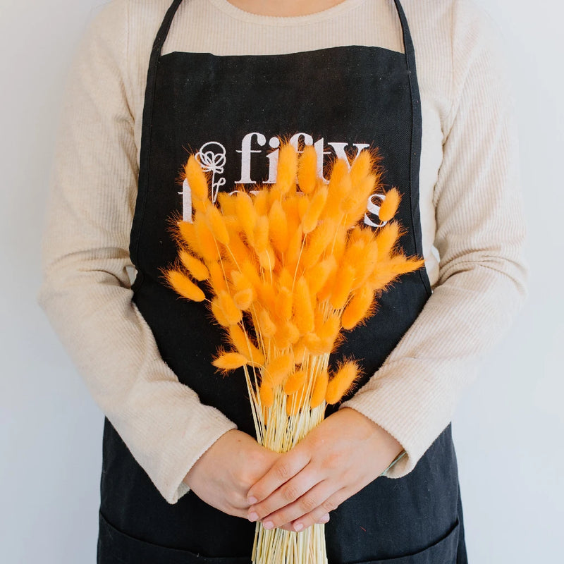Rustic Orange Dried Bunny Tails Apron - Image