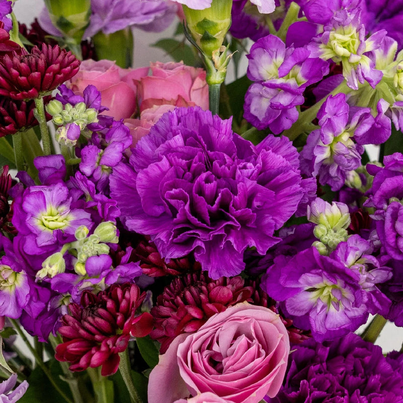 Shades Of Purple Flower Centerpieces Close Up - Image