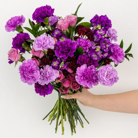 Shades Of Purple Flower Centerpieces Vase - Image