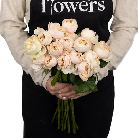 Sherbet Orange Garden Roses Apron - Image