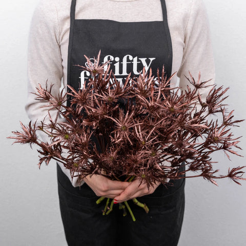 Bronze Rose Gold Thistle Flower