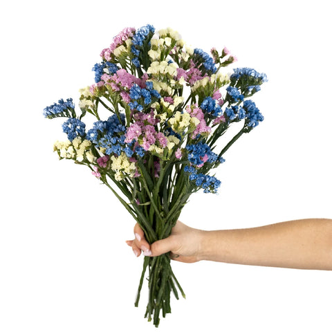 Tissue Culture Statice Farm Mix Flower Vase - Image