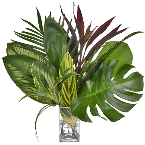 Jungle Greenery Tropical Centerpiece