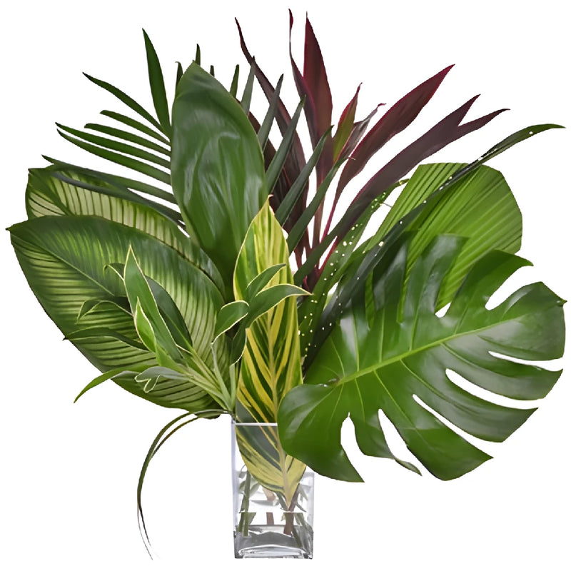 Jungle Greenery Tropical Centerpiece