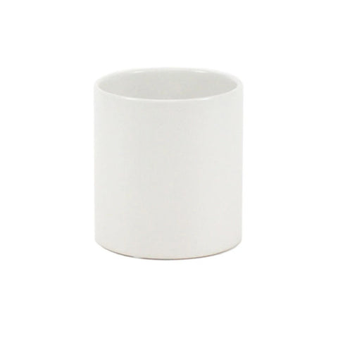 White Cylinder Vase Close Up - Image