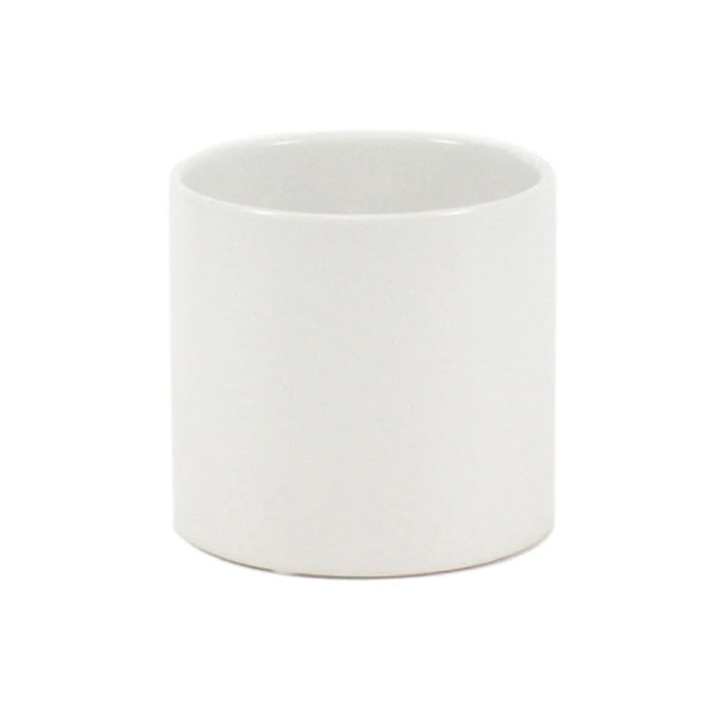 White Cylinder Vase Close Up - Image