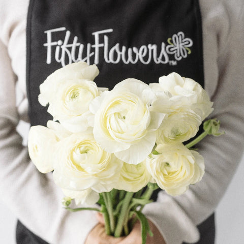 Wholesale Ranunculus Flowers Champagne Apron - Image
