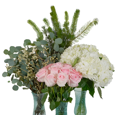 Winter Blush DIY Flower Kit In a Vase