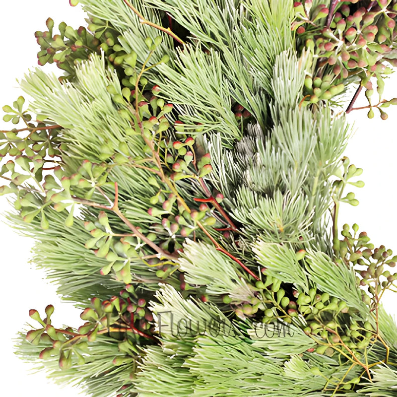 Fresh Woolly Bush and Leafless Seeded Eucalyptus Wreaths